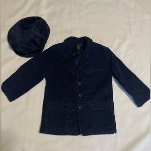 DKNY Boys Navy Corduroy Blazer size 3